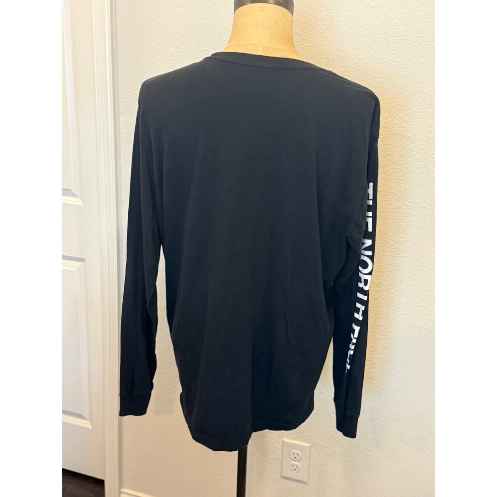 THE NORTH FACE Black Logo Long Sleeve Tee T-Shirt Top Men XL Camping - Picture 2 of 3